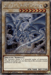 Blue-Eyes White Dragon (8th Art) - RA04-EN108 - (Platinum Secret Rare) - 1st Edition
